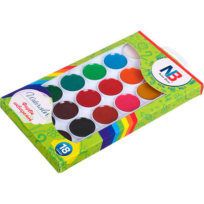 Акварель 18 цветов без кисточки в картонной упаковке 896 Nota Bene