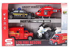Ігровий набір CARS S Рятувальна служба 4в1 1:20 (інерція, звук, світло) 1:20 CJ-4835124