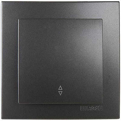 Выключатель одинарный Nilson Touran проходной антрацит
