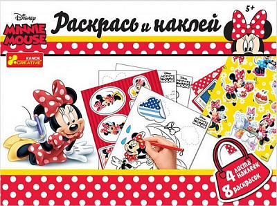 Розмальовка Ranok Creative з наклейками в конверті «Міні Маус»