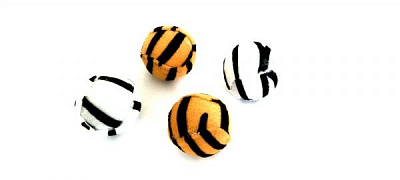 Іграшка для котів Lilli Pet М’ячик плямистий Zebra 4 см в асортименті