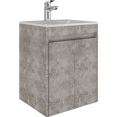 Тумба підвісна Water House Preference N1 50 МДФ базальт лофт під умив.Como 50