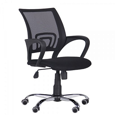 Кресло AMF Art Metal Furniture ВебХром Tilt спинка-сетка черный 