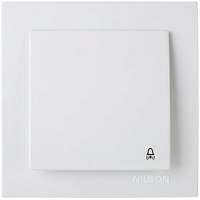 Кнопка дзвінка Nilson Touran без підсвітки 10 А 230В IP20 білий