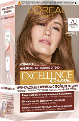 Фарба L'Oreal Paris Excellence Crème Universal Nudes 7U універсальний русявий 192 мл