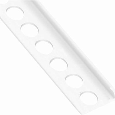 Уголок для плитки TIS внешний ПВХ 80,2,01019 9 мм 2,5м белый 