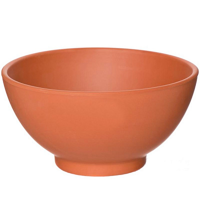 Горшок керамический Каменный цветок Пиала гладкая 1408 круглый 0,6л терракот 