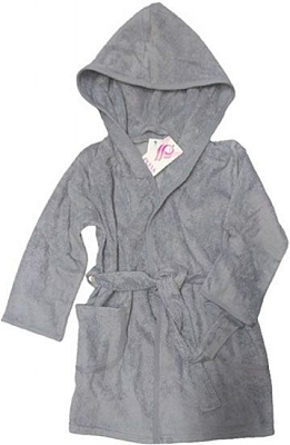 Халат детский унисекс Роза 200104 р.134 светло-серый 