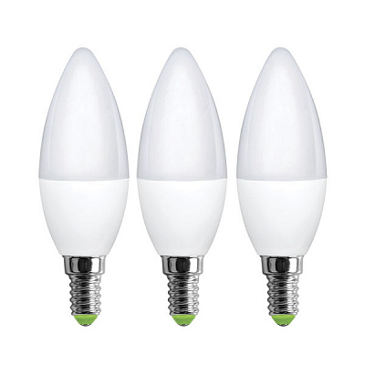 Лампа светодиодная Светкомплект 3 шт./уп. 6 Вт C37 матовая E14 220 В 4500 К 