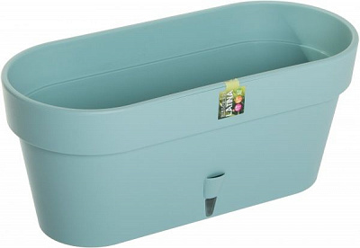 Горщик пластиковий Santino Latina овальний 6,7л зелений