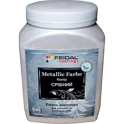 Декоративна фарба Feidal Metallic Farbe срібний 0,8 л