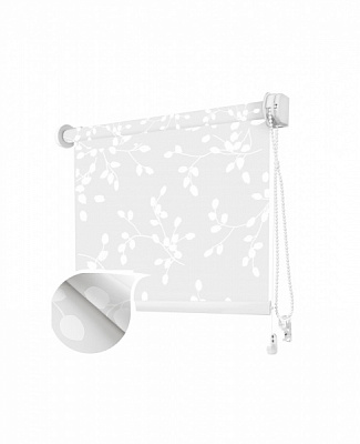Ролета мини Rollotex с фиксацией на струне Verbena 39x150 см белая 