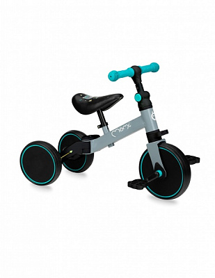 Біговел-велосипед MoMi LORIS 4в1 grey-turquoise ROBI00041