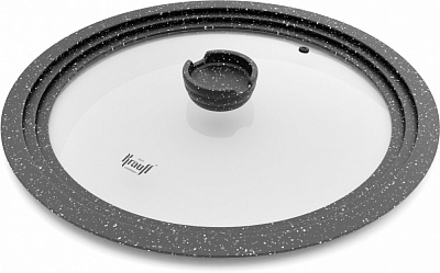 Крышка стеклянная Krauff MultiSize с силиконовым ободком 24-28 см 29-305-093