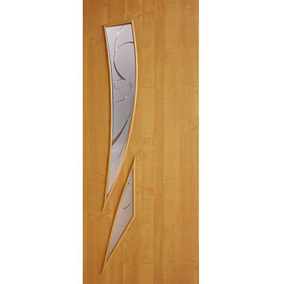 Дверь межкомнатная Фиеста 80 см ольха стекло с рисунком