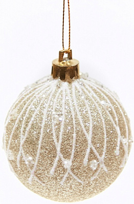 Куля новорічна Іскра золотистий