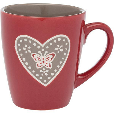 Кружка керамічна Butterfly червона 210 мл