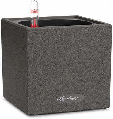 Вазон пластиковый Lechuza CANTO Stone 14 квадратный графитово-черный (13472) 