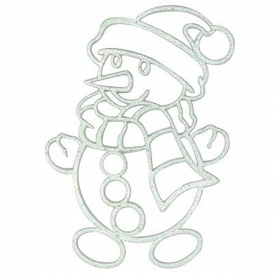 Ялинкова іграшка Снеговик 2Д 12 см білий