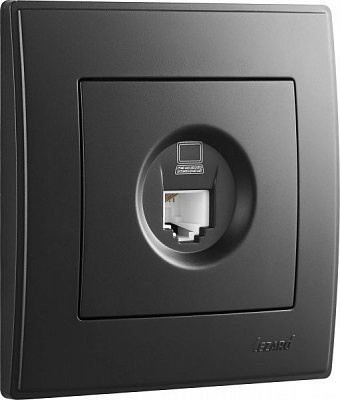 Розетка компьютерная Lezard Lesya антрацит 705-4242-139