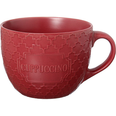 Кружка керамічна Sweet Cappuccino червона 480 мл