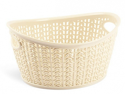 Корзина Ucsan Plastik KNIT овальная кремовый 