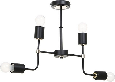 Люстра ALFA Transformers 4x60 Вт E27 черный 24874 