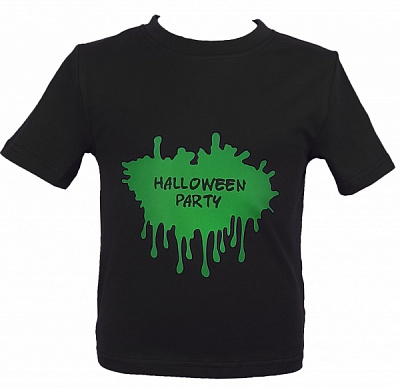 Футболка для дівчаток/для хлопчиків WP Merchandise Halloween Ляпка р.128–134 чорний 22134