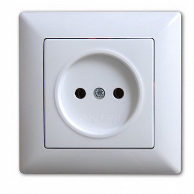 Розетка без заземлення Gunsan Visage IP20 білий