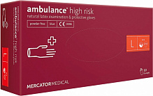 Перчатки медицинские Mercator Medical Ambulance High Risk латексные нестерильные неприпудренные L 50 шт./уп.
