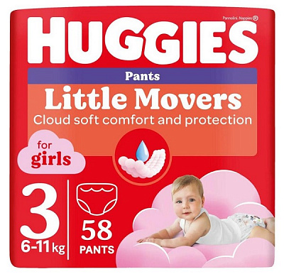 Підгузки-трусики Huggies Girl 3 6-11 кг 58 шт.