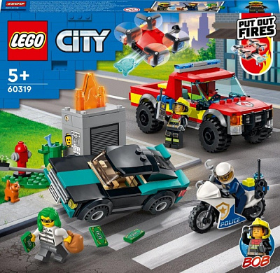 Конструктор LEGO City Пожежна рятувальна служба і поліцейське переслідування 60319