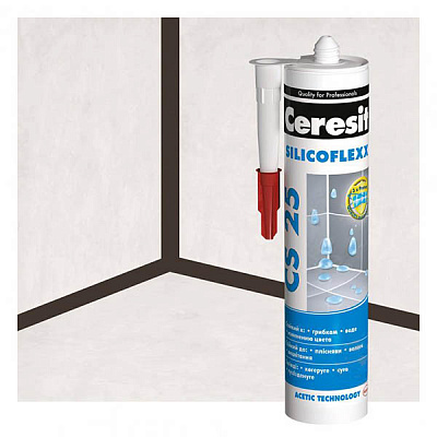 Герметик силиконовый Ceresit CS 25 SILICOFLEXX темно-коричневый 280 мл