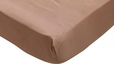 Простынь на резинке Solid полуторная 160x200 см оливковый Luna 
