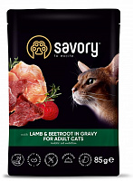 Консерва для котів Savory з ягням та буряком у соусі 85 г