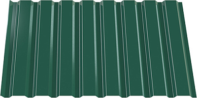 Профнастил глянцевый INDUSTRY ПК 20х910х2000 RAL 6005 (0,3 мм)