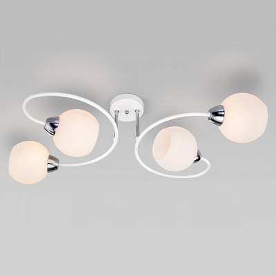 Светильник Strotskis Tulia 4x40 Вт E27 белый 30136/4 (білий) 