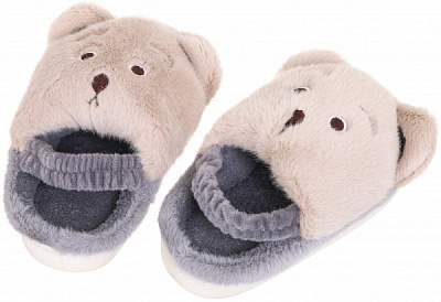 Тапочки детские Медведь р.24/25 бежевый с серым KD-5 