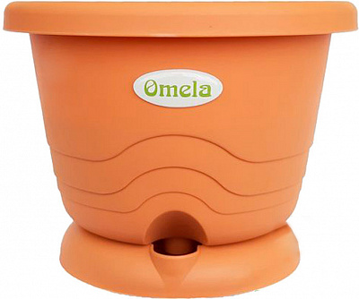 Горщик пластиковий Омела Пастель 2,6 л круглий кориця