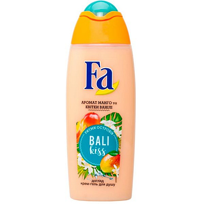 Гель для душу Fa Ритми островів Bali Kiss Аромат Манго і Квітки Ванілі 250 мл