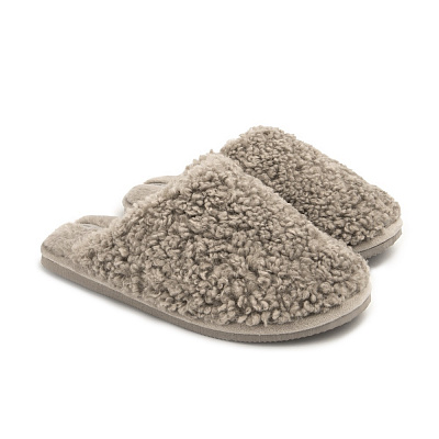 Капці домашні Twins HS-OZ хутряні кучеряві р.40 сірий