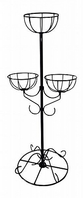 Підставка для рослин на 3 вазони 66,6x133,1 см чорний