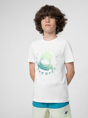 Футболка 4F 4FJSS23TTSHM283-10S р.128 белый