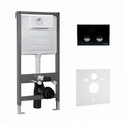 Комплект инсталляции Imprese 4 в1, пневматическая, клавиша черная