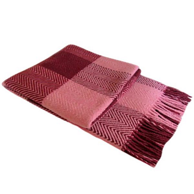 Плед шерстяной Фиджи 140x200 см розовый Вултекс-С 