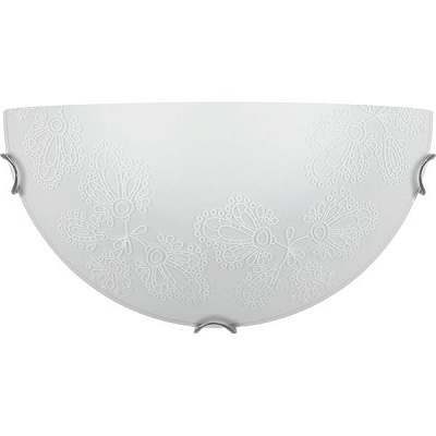 Светильник настенный Декора Ирис 1/2 1x60 Вт E27 белый 24581 