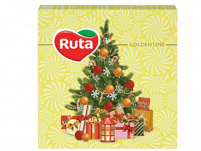 Салфетки столовые Ruta Елка с подарками 33х33 см 20 шт.