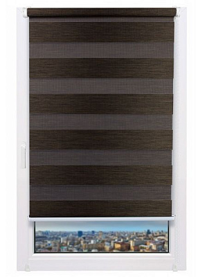 Ролета день-ночь Delfa Натур 68x160 см шоколадная 