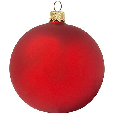 Куля скляна d80 червоний
