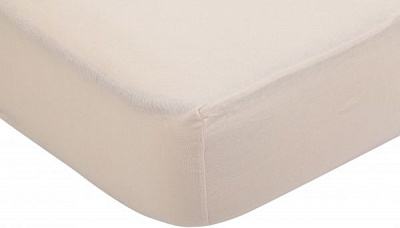 Простынь на резинке 160x200 см молочный Luna 